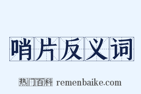 哨片反义词是什么意思的图片